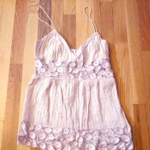 Haute Hippie Embroidered Lace Tank